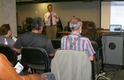 David Early, the president of Design, Community and Environment, speaks during a meeting Wednesday designed to solicit alternative development ideas for Point Molate. Photo by Ian A. Stewart.