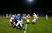 The Jets defense stops Kennedy's Robert Mulder's rush toward the goal. (Photos by David Ferry)