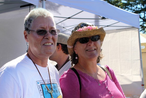 Richmond Residents Pam Pruitt (left) and partner Lesley Riley (right) enjoy the stroll (Photo by: Lauren Rosenblum)