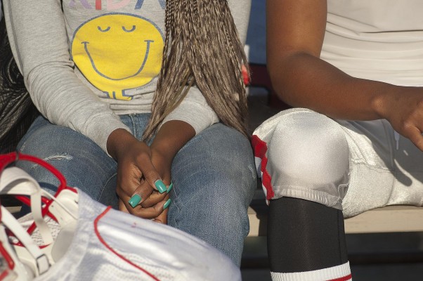 Some players had friends and family visit them before kickoff. (Photo by Tyler Orsburn)