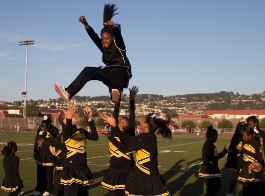 The Steelers' cheer leaders have a big presence at the games. (Photo by: Lauren Kate Rosenblum)