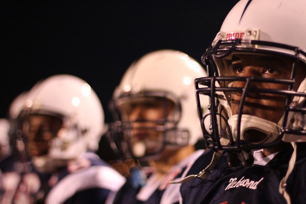 The Richmond team looked on as they gained momentum during the second half. (Photo by: Rachel Witte)