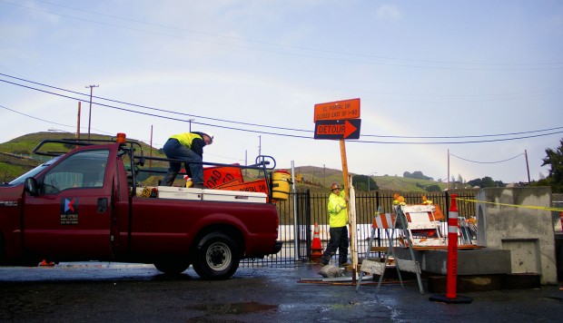 El Portal Drive re-opened Friday after being closed for seven months while workers replaced a pipe that ran under a road damaged from a sinkhole in 2010. (Photo by: Rachel de Leon)